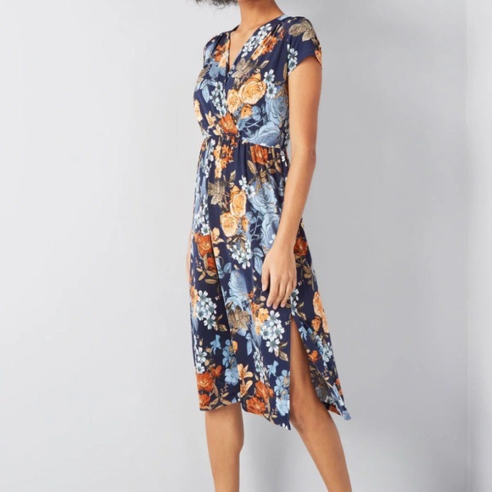 GILLI Saturday State of Mind Knit Midi Floral Dress Women’s Size S